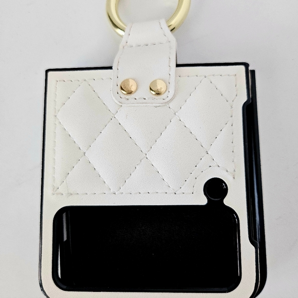 New never used Samsung Galaxy Z flip 4 phone case white & gold - Picture 4 of 5